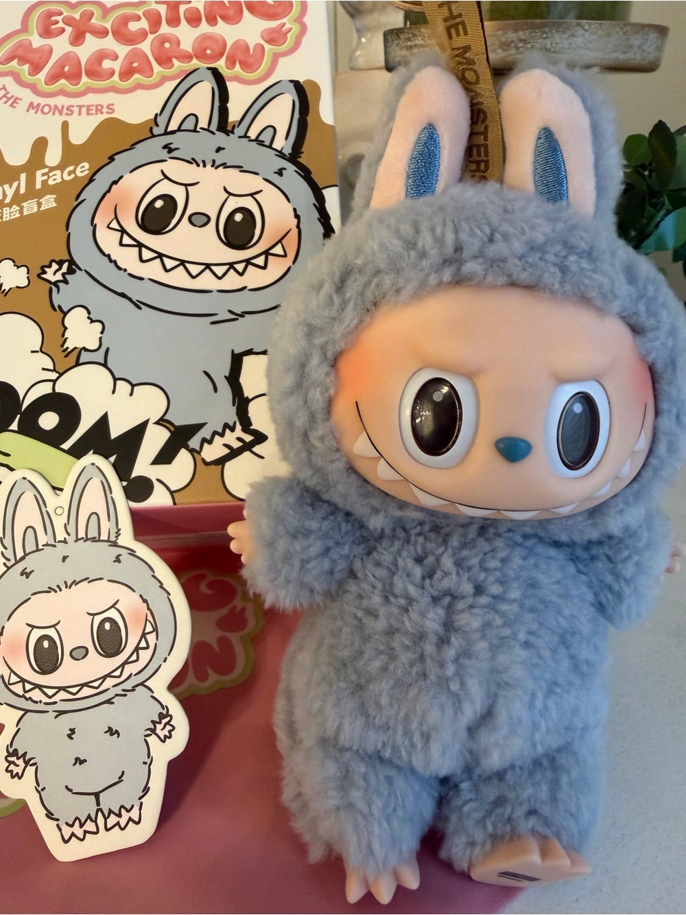 Pop Mart Exciting Macaron Labubu Plush Pendant “Sea Salt Coconut “